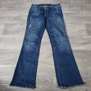 Seven7 Bootcut Jeans‎ Distressed Dark Wash Denim Casual Everyday Size 29